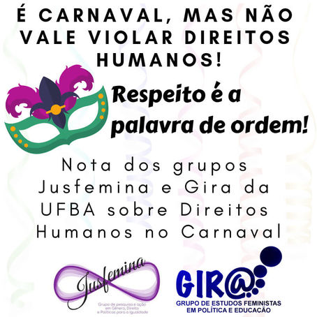 É Carnaval, mas não vale violar os Direitos Humanos!