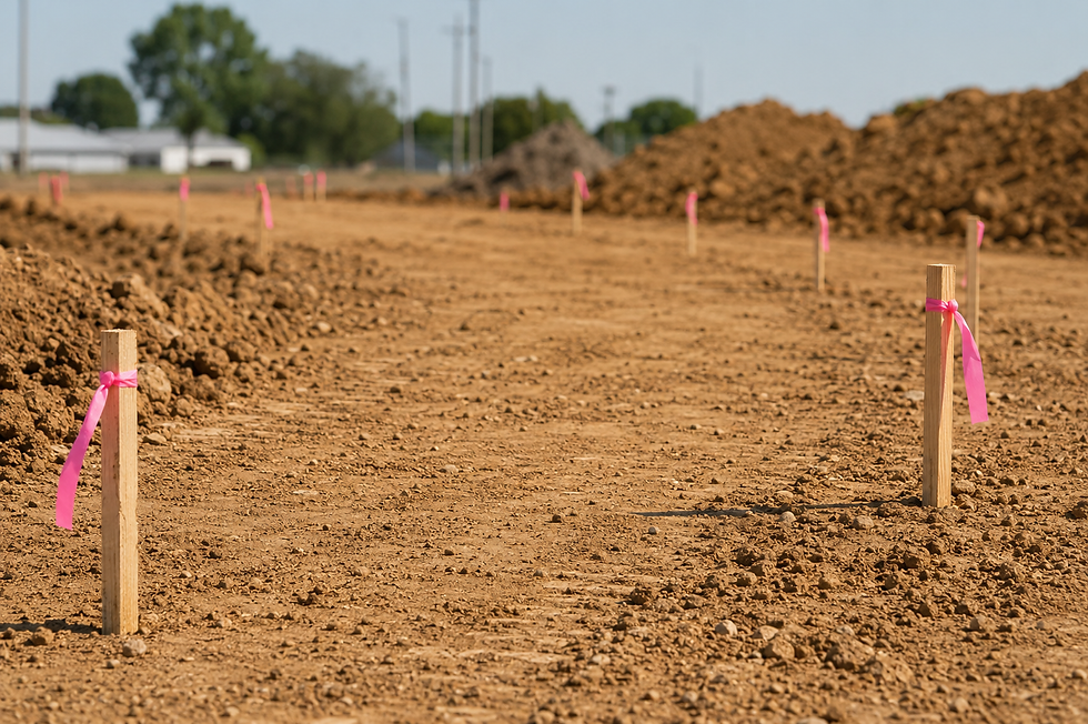 Construction Staking completed by Stephenson Land Surveying