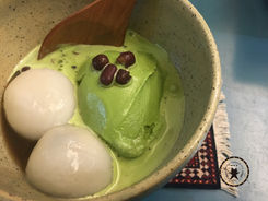 [紅豆芝麻白玉抹茶。冰火三重天]