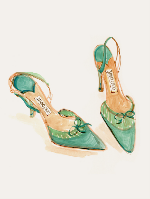 jimmy choo vintage heels illustrated