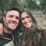 Selfie of a happy couple