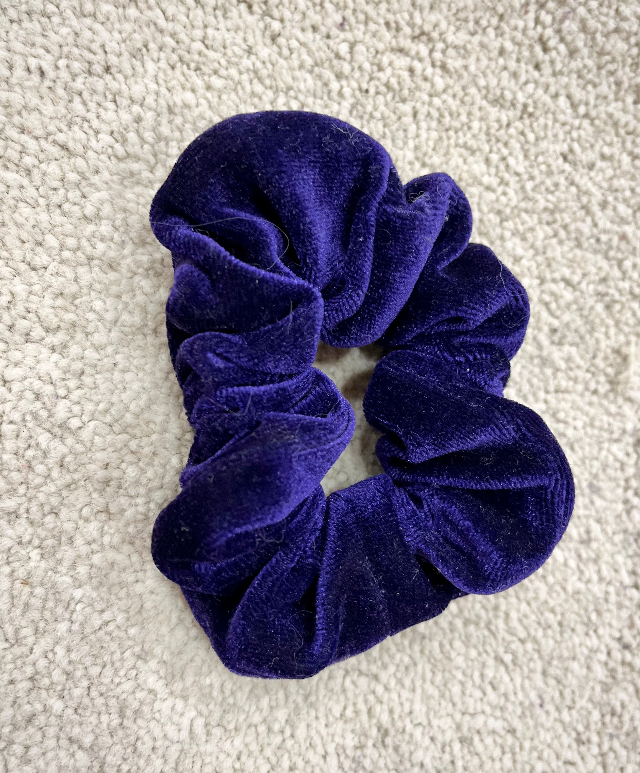 Inspire Purple Velour Scrunchie