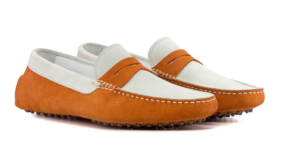 Thumbnail: ORANGE & WHITE SUEDE DRIVER