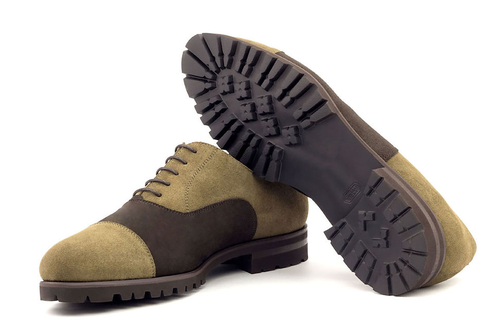 Thumbnail: Dark Brown Khaki Suede Oxford