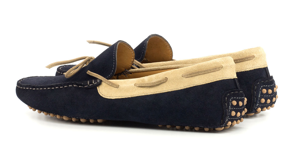 NAVY SUEDE DRIVER
