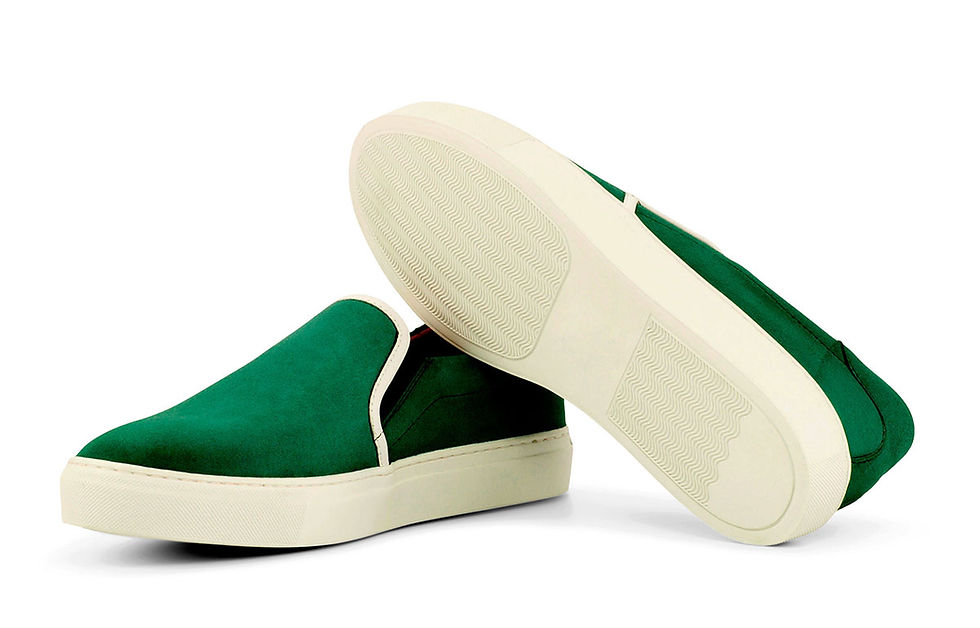 Thumbnail: GREEN SUEDE SLIP ON