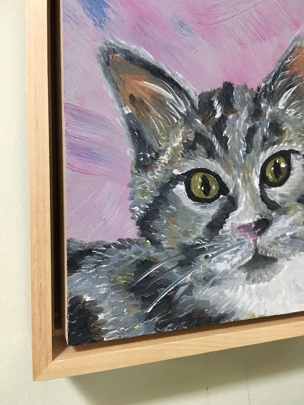Thumbnail: Tabby Cat | 6x6in | Framed Oil Painting