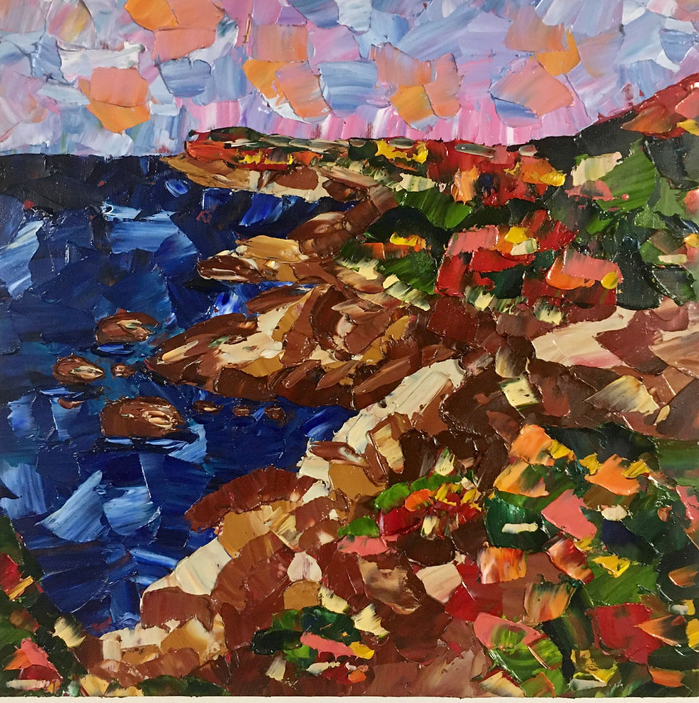 Cliff Overlook | 12x12in | Unframed Oil Painting