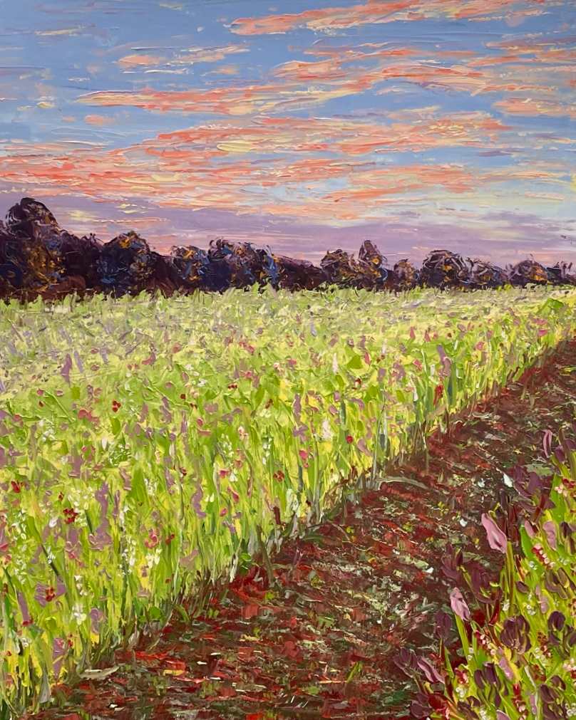 Thumbnail: Indiana Skies | 30x24in | Unframed Oil Painting