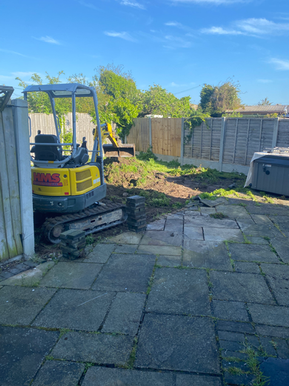 Garden before landscaping Canvey Island