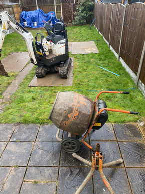 Garden before patio installation Hornchurch