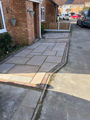 Sandstone pathway patio Rayleigh
