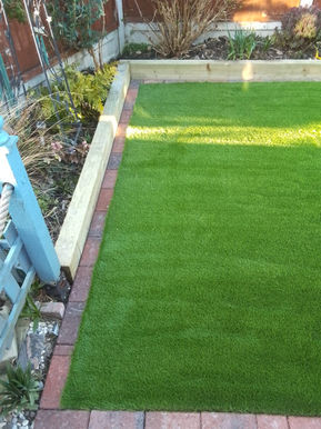 Artificial grass edging sleepers Canvey Island