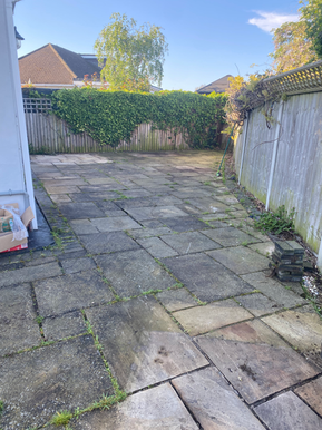 Old patio before renovation Canvey Island