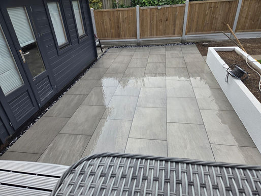 Modern porcelain patio Benfleet