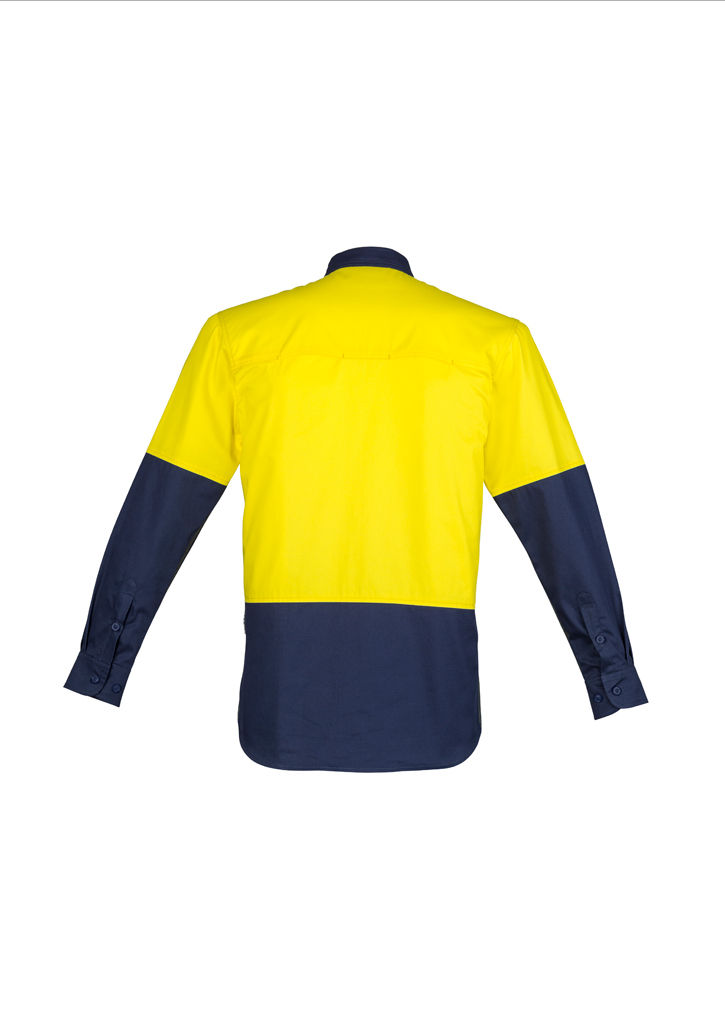 Thumbnail: MENS HI VIS CLOSED FRONT L/S SHIRT   ZW560