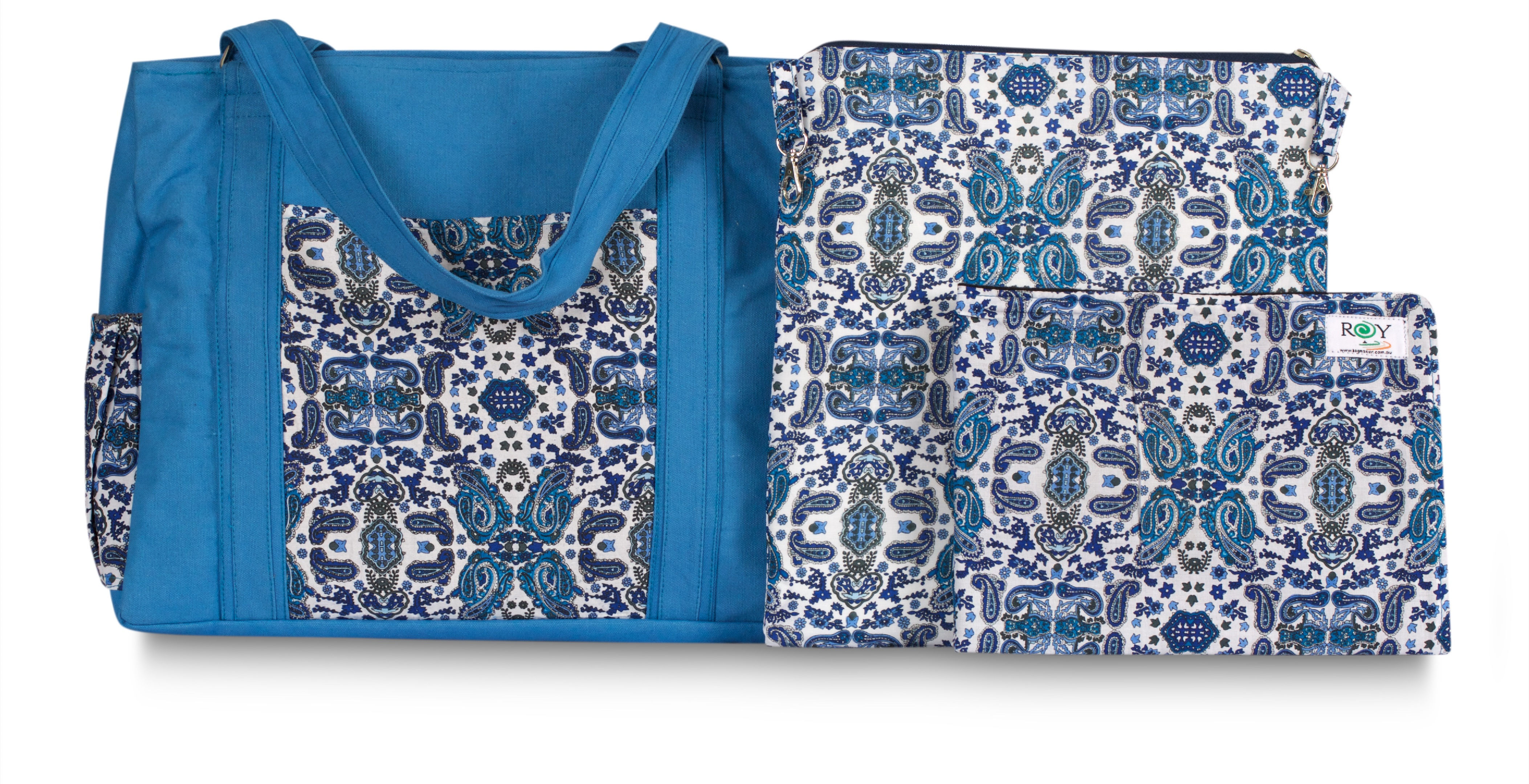 Paisley Blue Nappy Bag