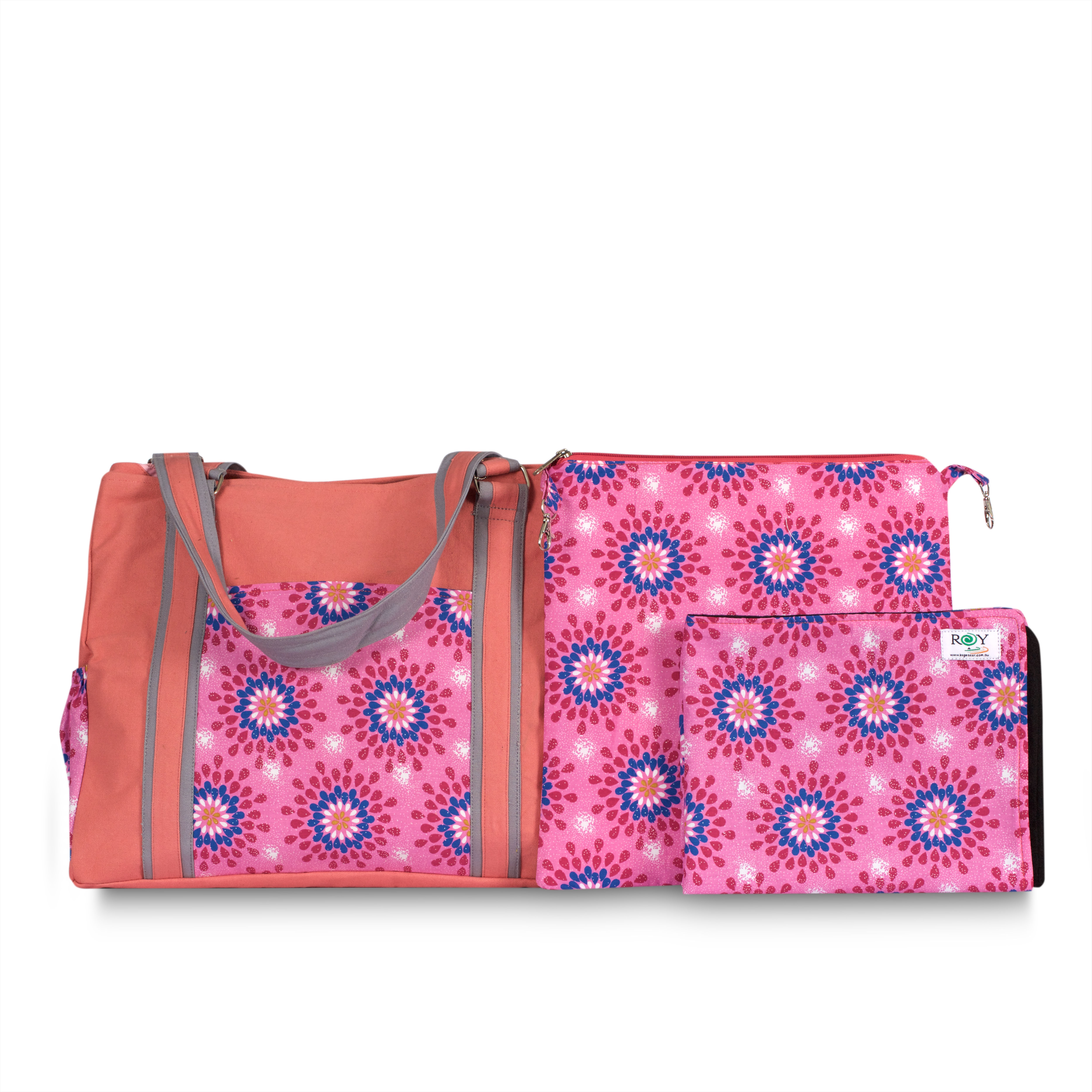 Pink Kaleidoscope Nappy Bag
