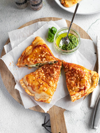 eiwitrijke pizza calzone