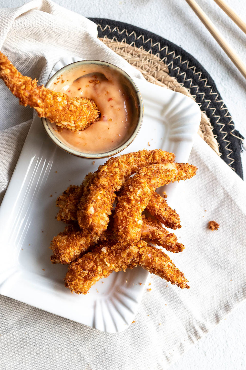 airfryer tempura garnalen