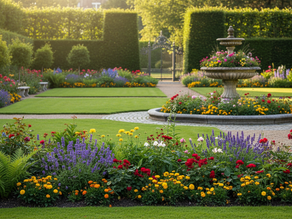 Beautiful well laid out garden in Brussels Belgium