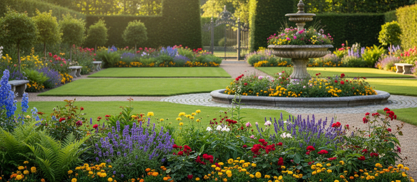 Beautiful well laid out garden in Brussels Belgium