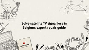 Hand-sketched satellite TV repair title card