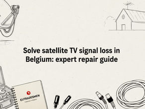 Hand-sketched satellite TV repair title card