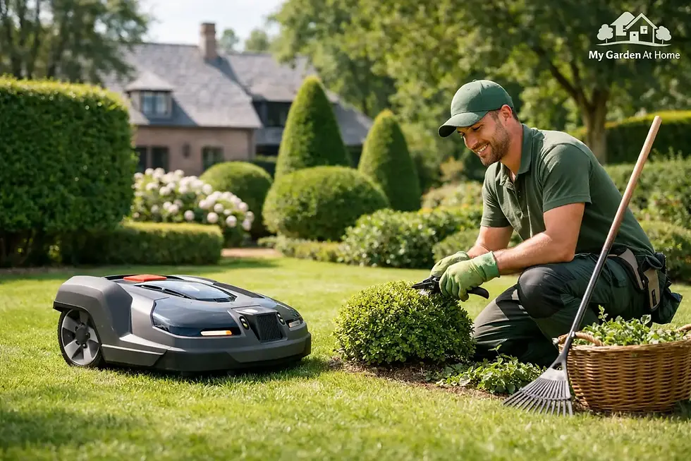 Robot Mower Versus Gardener for Belgian Gardens