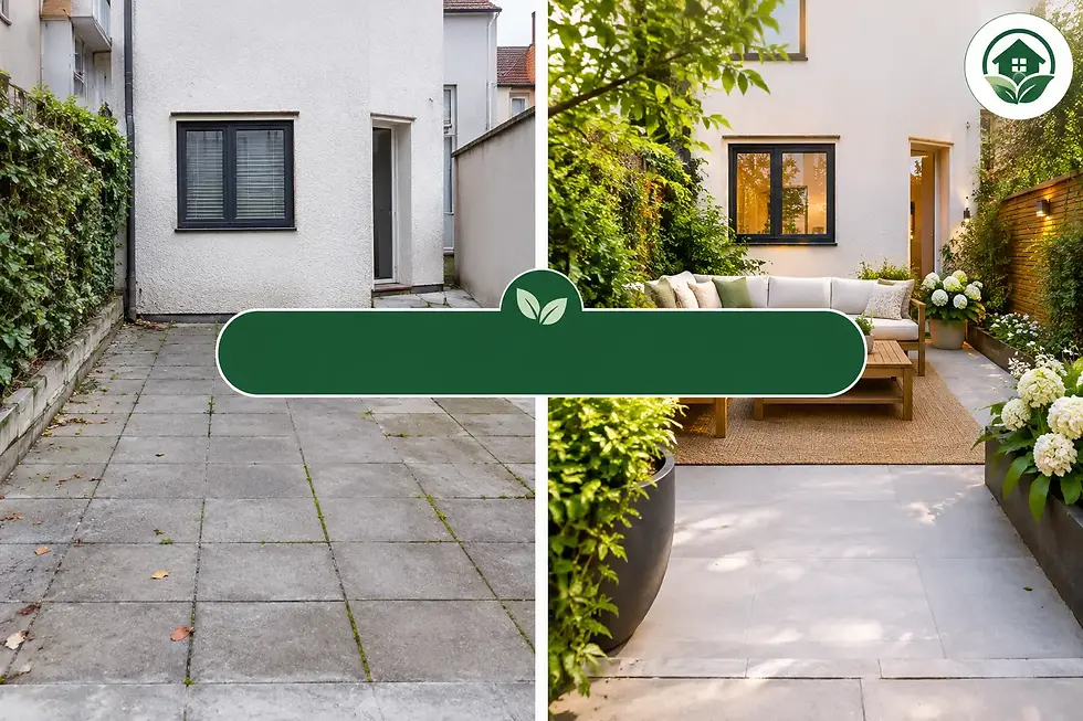 Before and After Courtyard Landscaping, Brussels