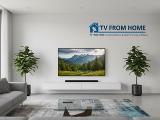 Flat creen tv in a home in Belgium