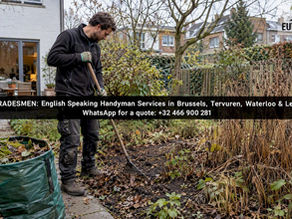 Gardener clearing border while protecting wildlife