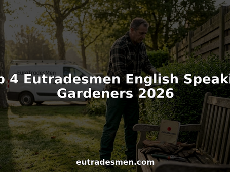 English speaking gardener trimming Brussels garden hedge