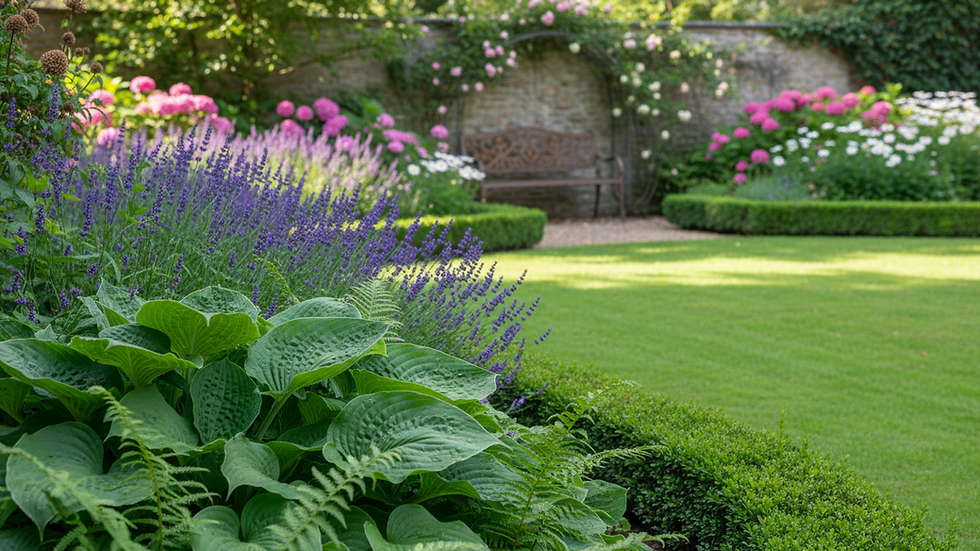 Close-up view of vibrant green garden plants in Grez-Doiceau