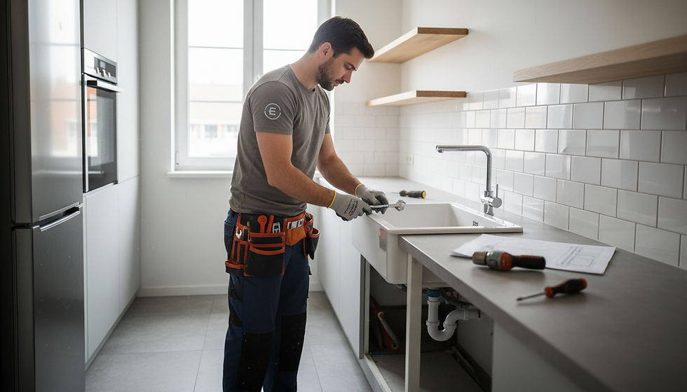 Skiulled English speaking handyman in Leuven repairing a watertap