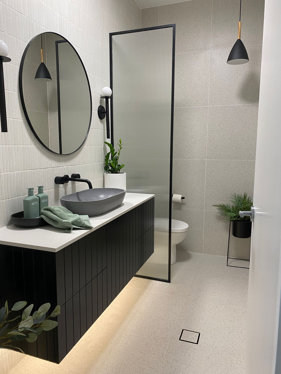 Strip lighting adds to the wow factor here.