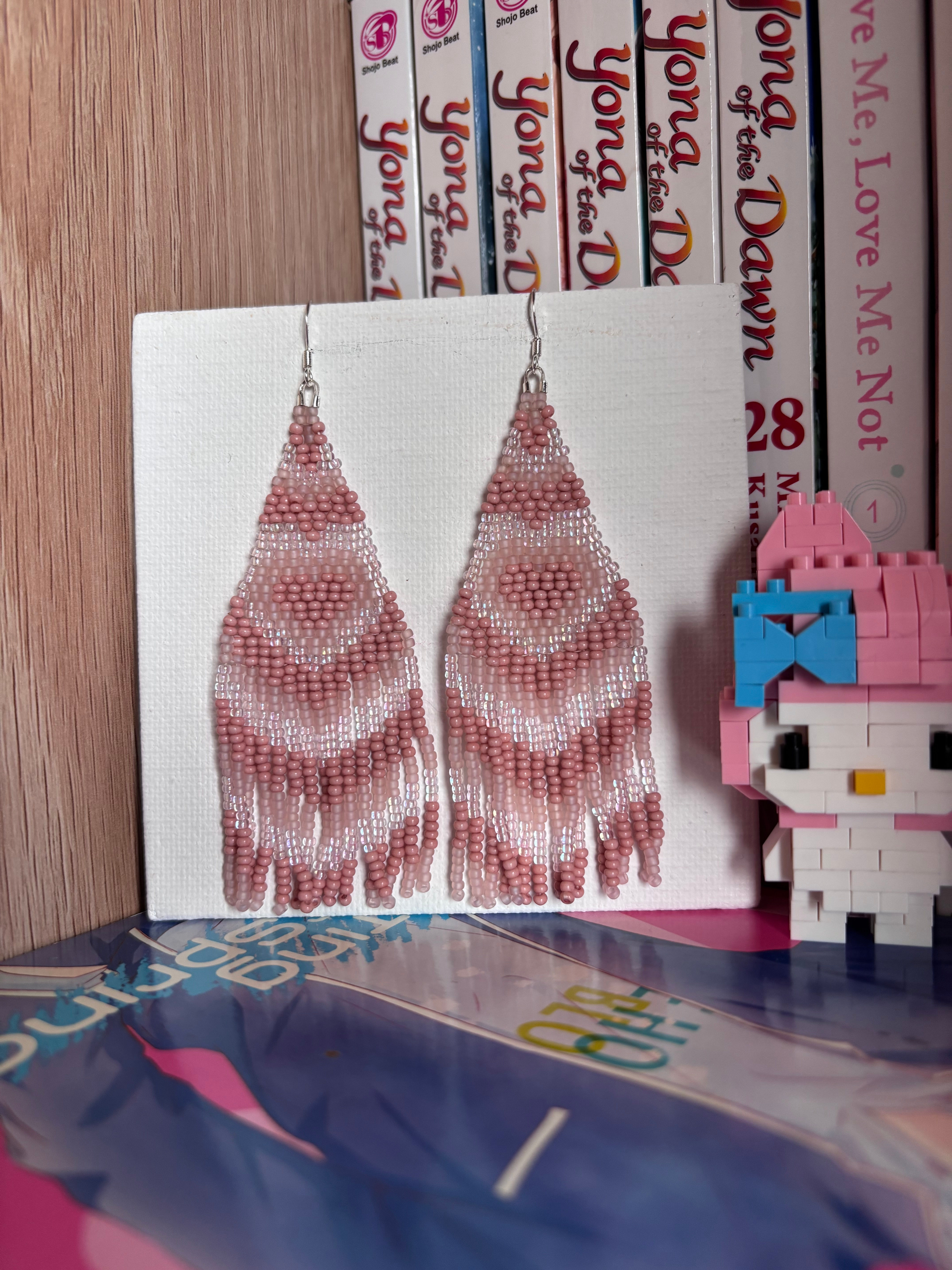 Pastel Pink Heart Earrings