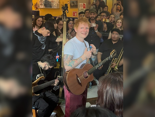 Ed Sheeran sorprende con íntimo concierto en el Tenampa de Garibaldi