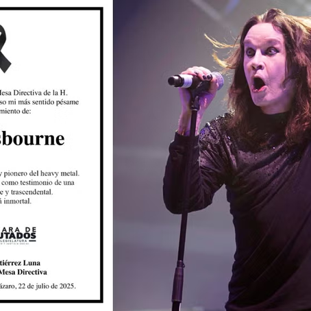 Diputados causan polémica al publicar esquela por Ozzy Osbourne