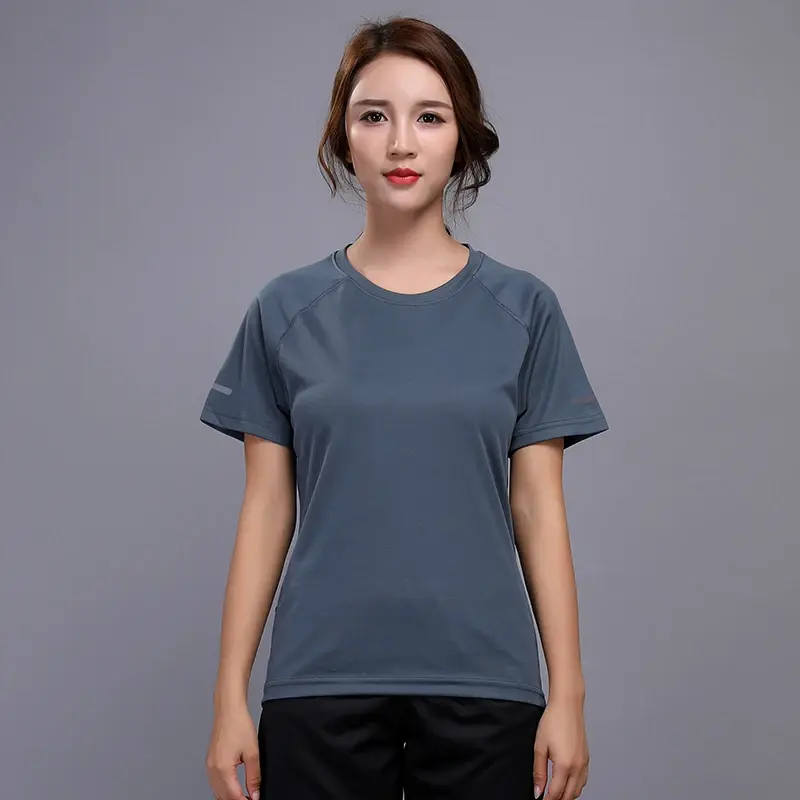 Thumbnail: Women Sport Shirt Gym Running Quick Dry Workout Tops Breathable Shorts Sleeves