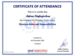 Σεμινάριο Directors Roles & Responsibilities
