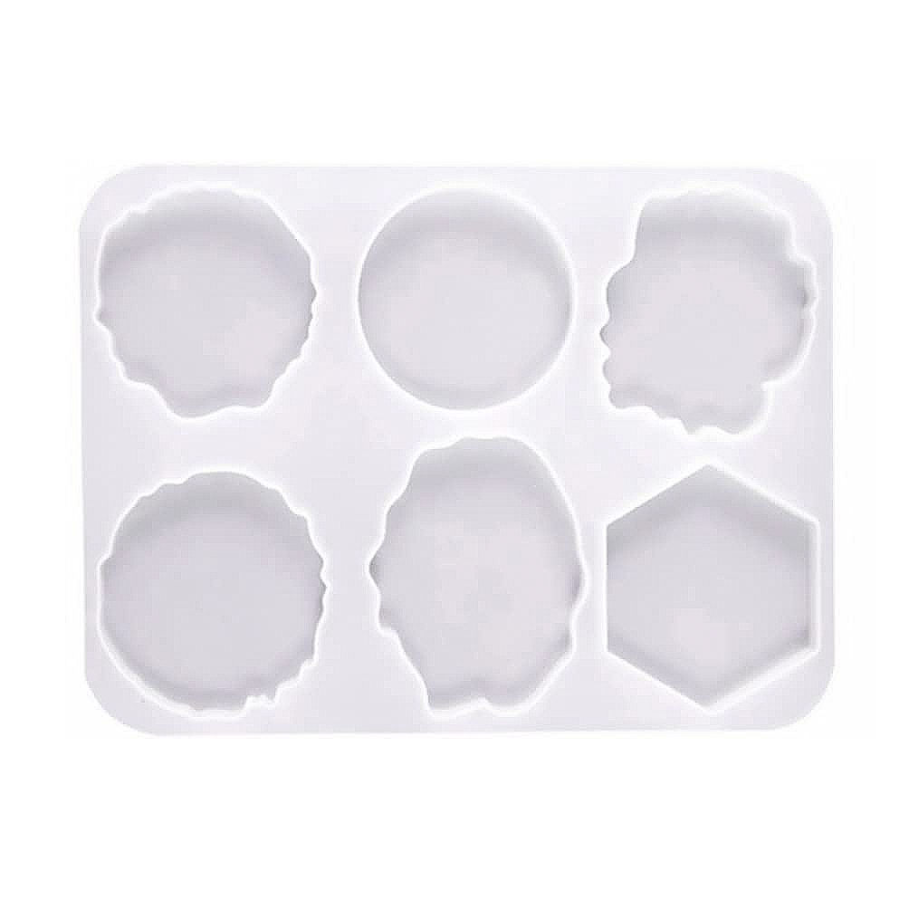 6 IN 1 Pop socket Mould (Agate 4,Circle1,Diamond-1