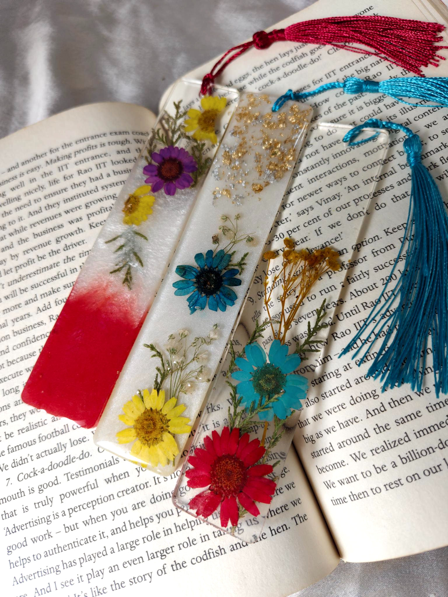 Resin Pressed Flower Bookmarks