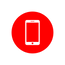 [CITYPNG.COM]HD Red Round Circle Modern Smartphone Icon Transparent PNG - 2000x2000.png