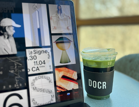 Boutique brand designer's creative process: a mood board of editorial inspiration and typography references during a Portia & Cleo Studio strategy session.