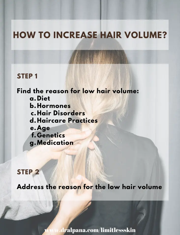 Infographic about how to increase hair volume
