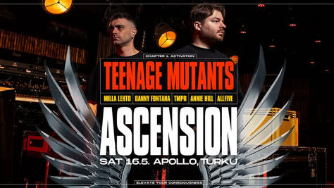 ASCENSION takes over Apollo Turku, Finland: a full-spectrum techno night in two rooms