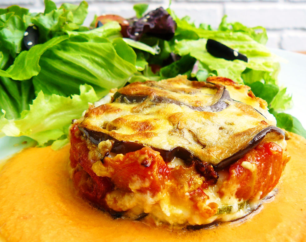 lasagna de tomate y berenjena