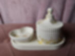 Set completo Vassoio, Cuore, Cofanetto in gesso ceramico