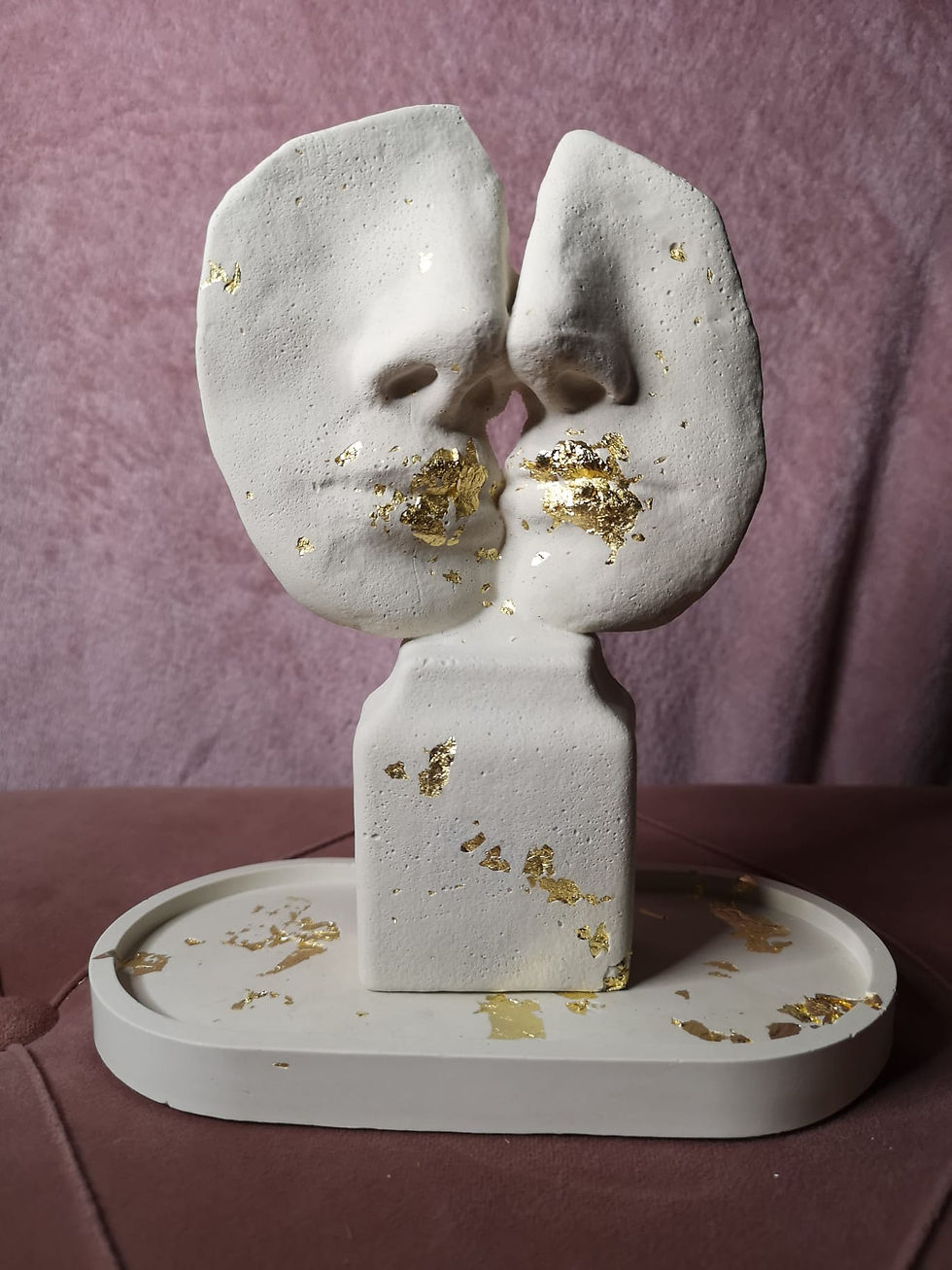 Due Volti in Connessione in gesso ceramico